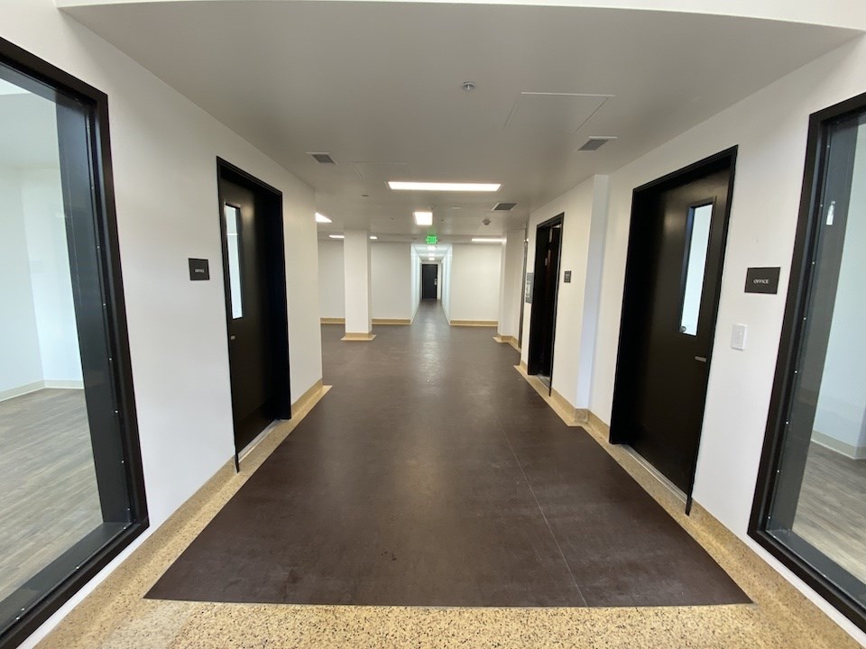 Restored Building 208 main entrance lobby 